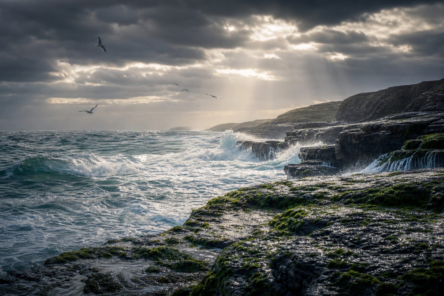 North Sea Landscape at Dusk